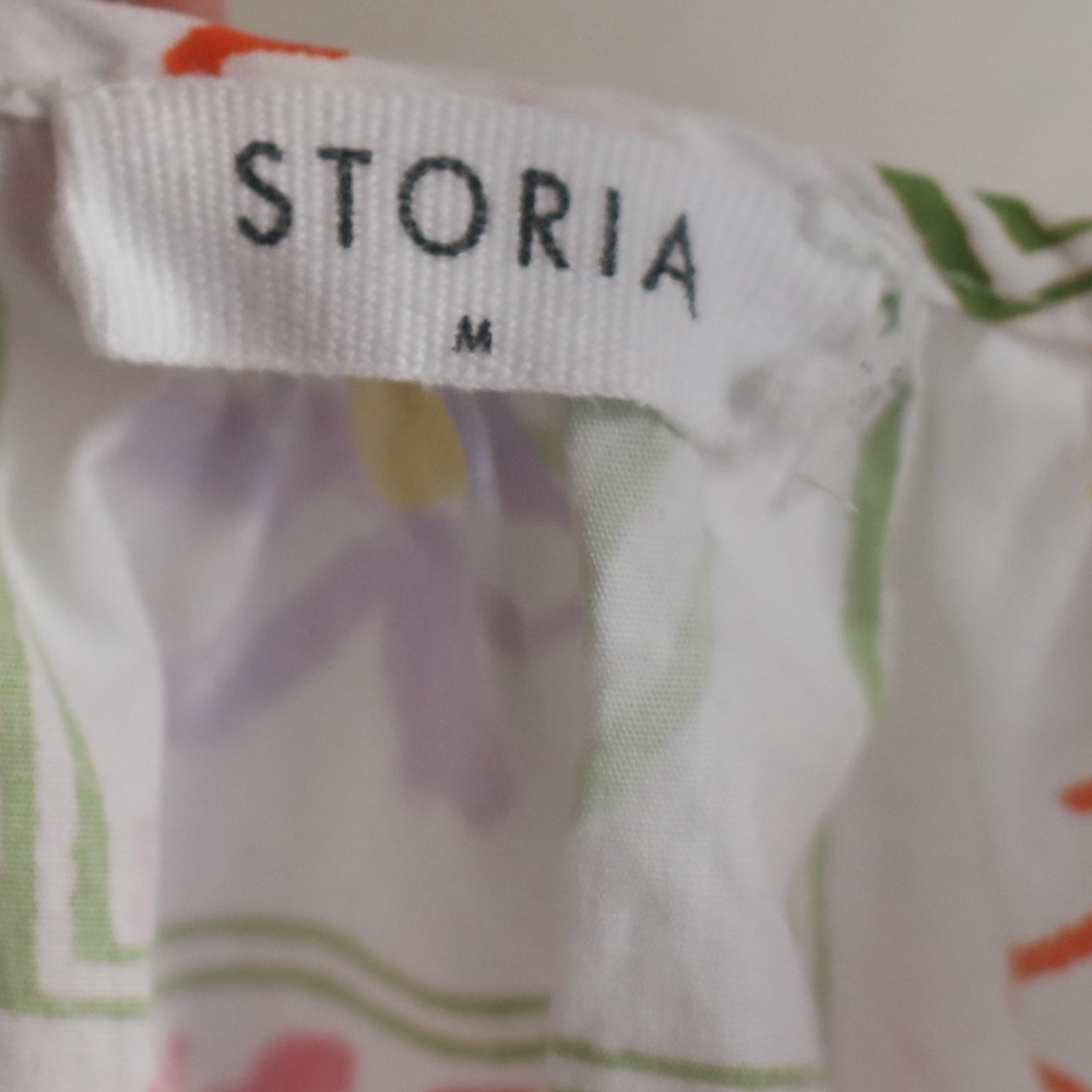 Storia Floral Babydoll Sundress | Whimsical Cottagecore Mini Dress M - Picture 5 of 5